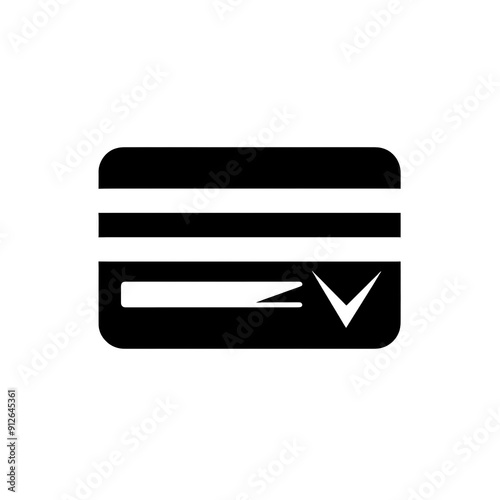 Credit Card Icon, Minimal Simple Logo