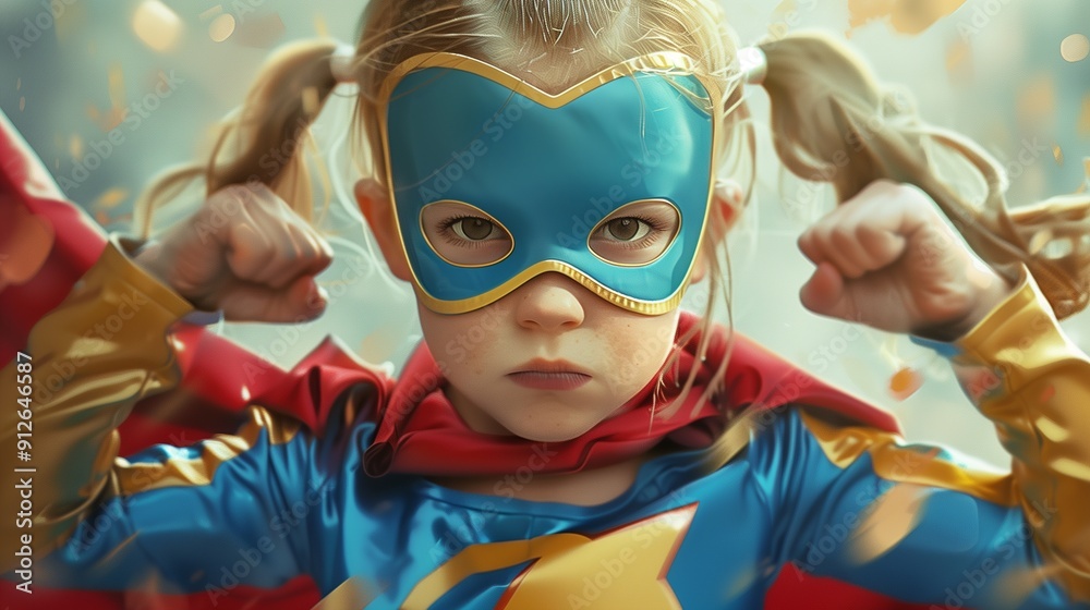 Child superhero portrait. Child superhero portrait.