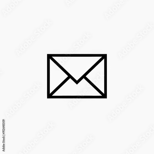 Envelope Icon, Minimal Simple Logo