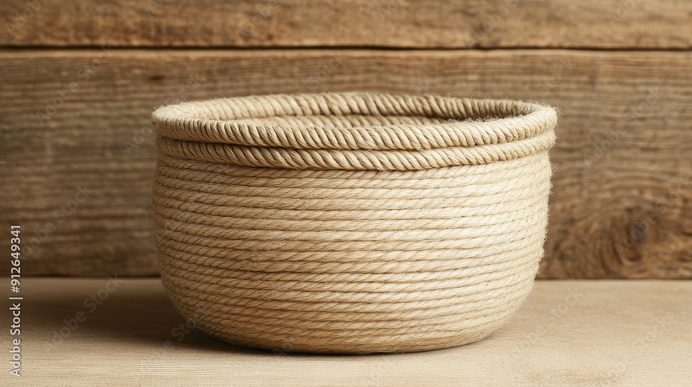 A tightly coiled bulrush basket, used for keeping small sewing supplies--style raw A tightly coiled bulrush basket, used for keeping small sewing supplies--style raw