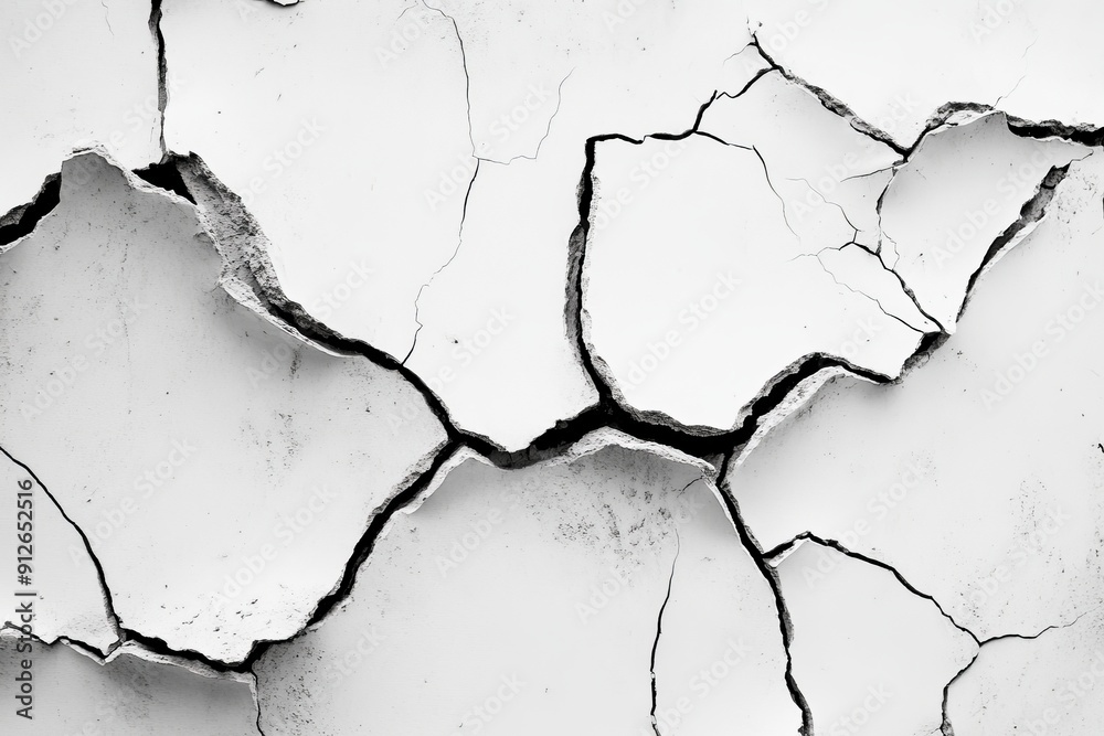 Fototapeta premium An isolated texture of crack lines on a transparent background