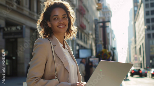 woman with laptop