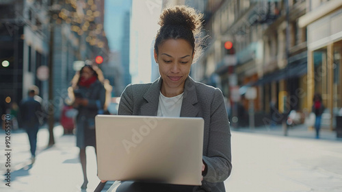 person using laptop