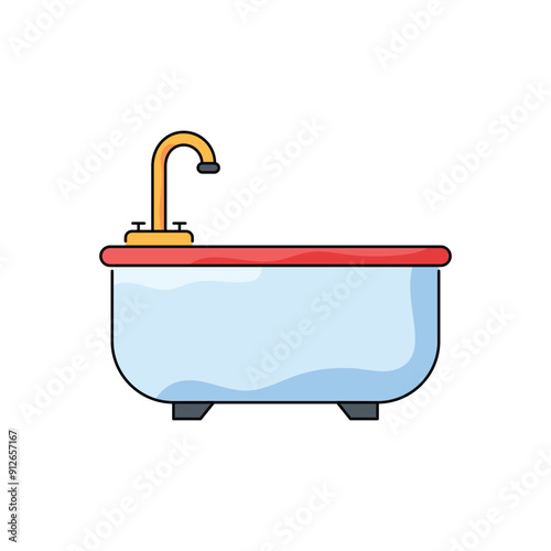Bathtub vector icon