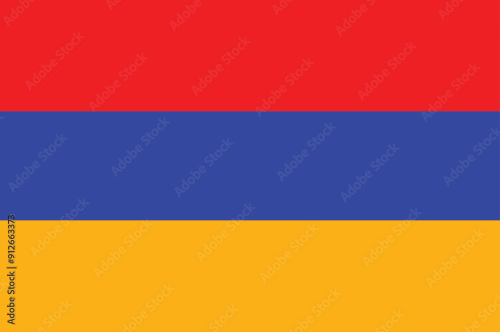 Naklejka premium Armenian flag. National flag of Armenia. Vector illustration. 