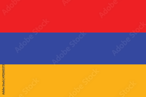 Armenian flag. National flag of Armenia. Vector illustration. 