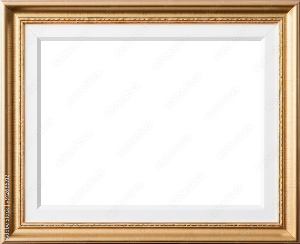 Gold photo frame isolated on transparent background. PNG Gold photo frame isolated on transparent background. PNG