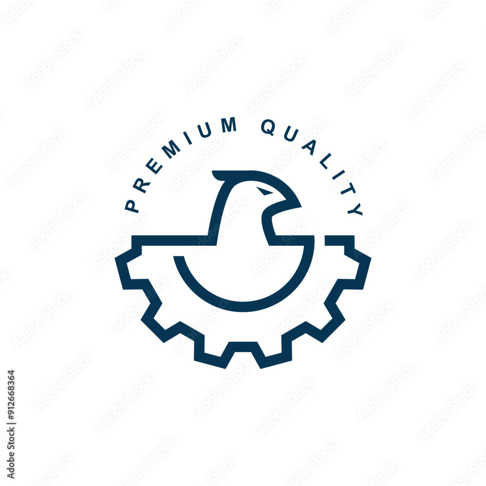 Gear eagle logo template vector Gear eagle logo template vector