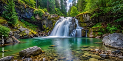 Small mini waterfall next to Cascade Falls in British Columbia Canada, waterfall, nature, Cascade Falls, British Columbia