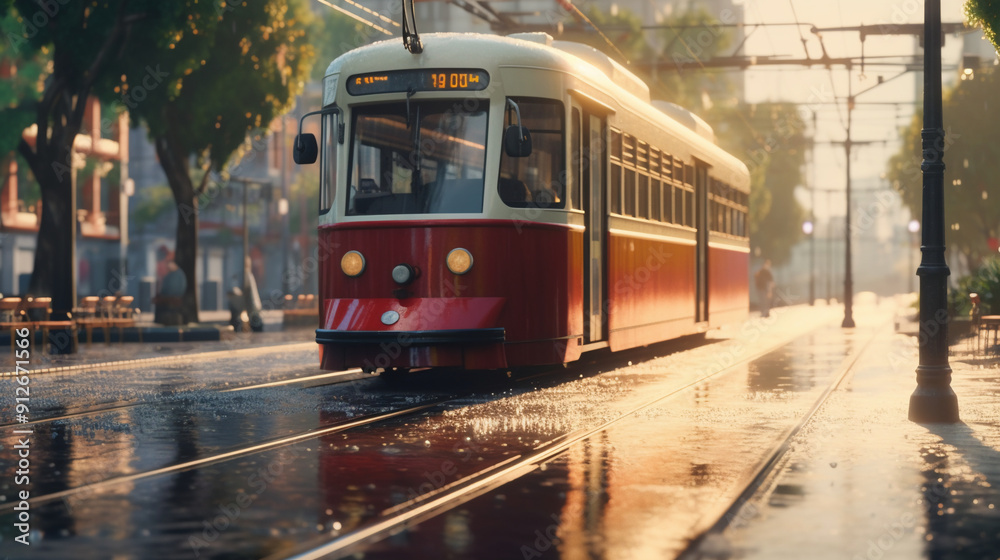 Obraz premium tram in the city