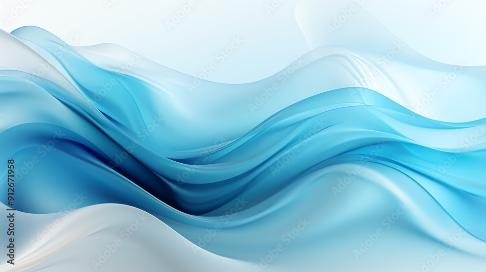Abstract blue and white wave background