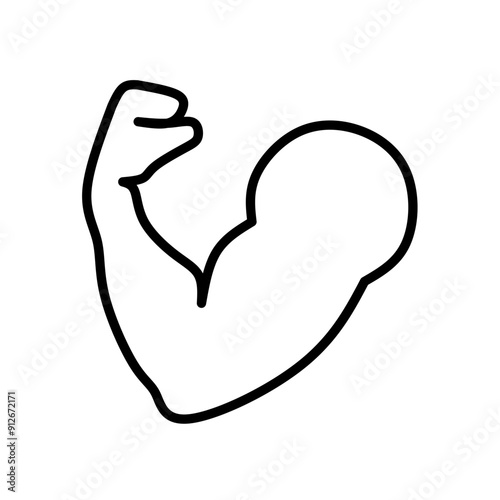 power icon vector on white background. muscle icon