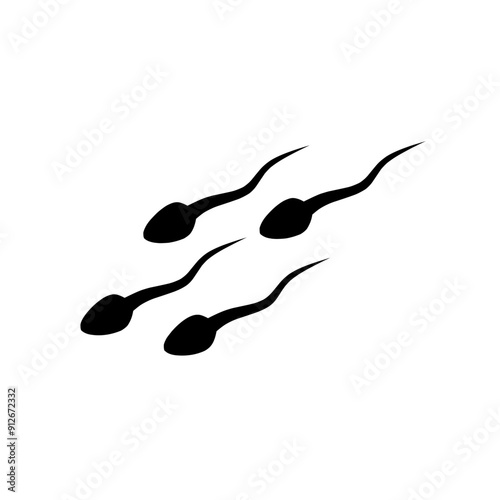 sperm icon vector on white background
