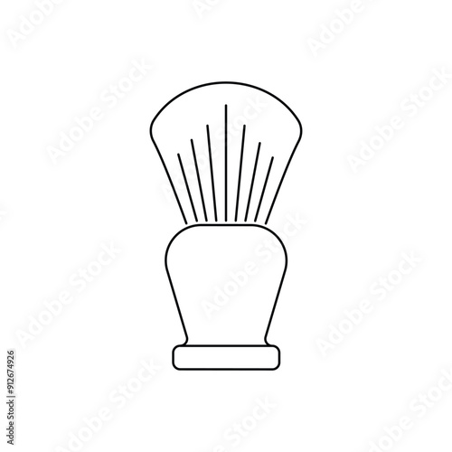 shaving brush vector icon