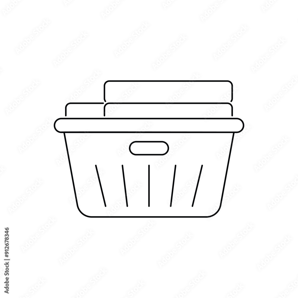 Laundry basket vector icon