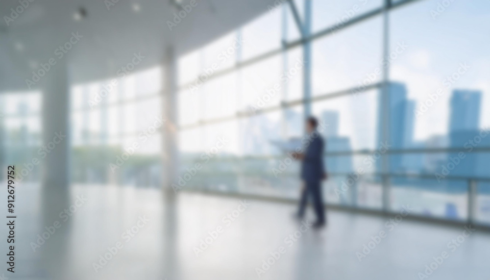Business center scene in a blur, perfect for backgrounds in business Business center scene in a blur, perfect for backgrounds in business