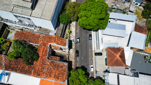 top view of the street