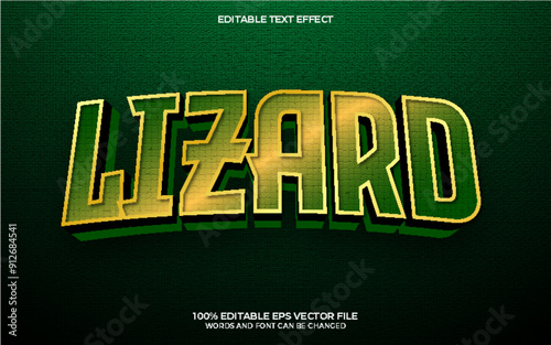 Lizard 3d editable text effect
