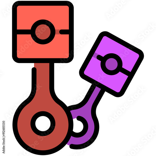 piston filled line icon