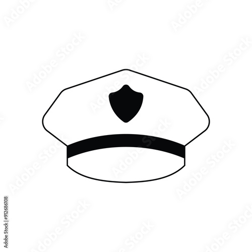 Police Cap vector icon