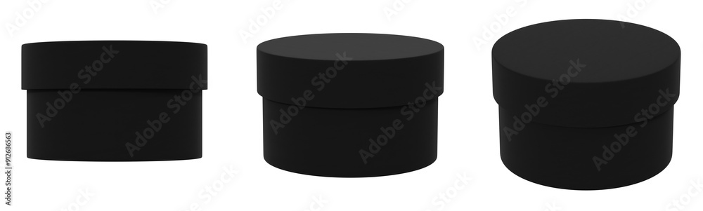 black cylinder cardboard box isolated black cylinder cardboard box isolated