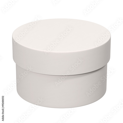  cylinder cardboard box isolated