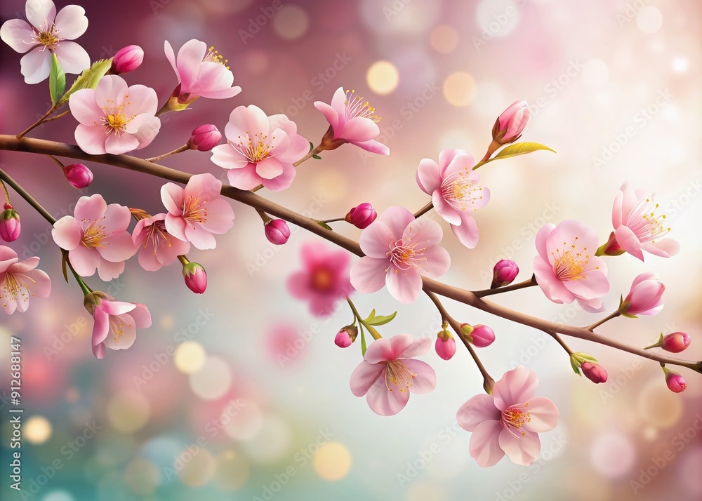 cherry blossom branch- web banner. cherry blossom branch- web banner.