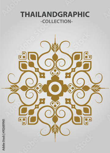 Vector element ethnic decorative ornament ethnic thai illustration