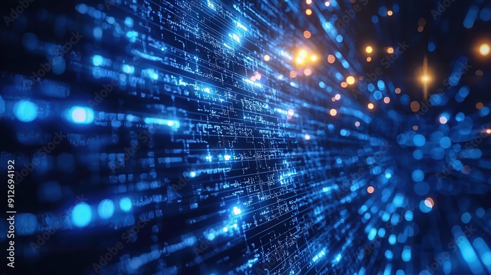 A vibrant digital background featuring blue light streaks and bokeh effects, ideal for technology and abstract themes. A vibrant digital background featuring blue light streaks and bokeh effects, ideal for technology and abstract themes.