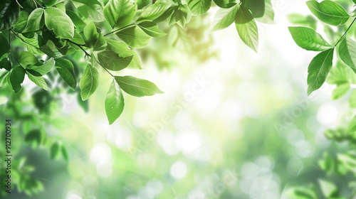 Amazing nature view of green leaf on blurred greenery background in garden