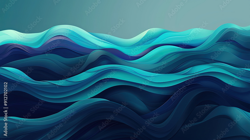 abstract blue paper waves abstract blue paper waves