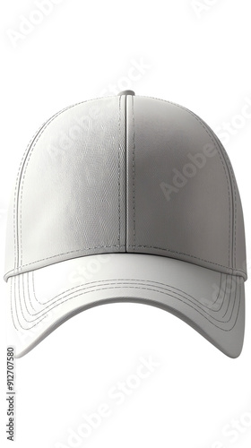 Stylish and modern gray cap with a clean design, isolated on transparent background. photo