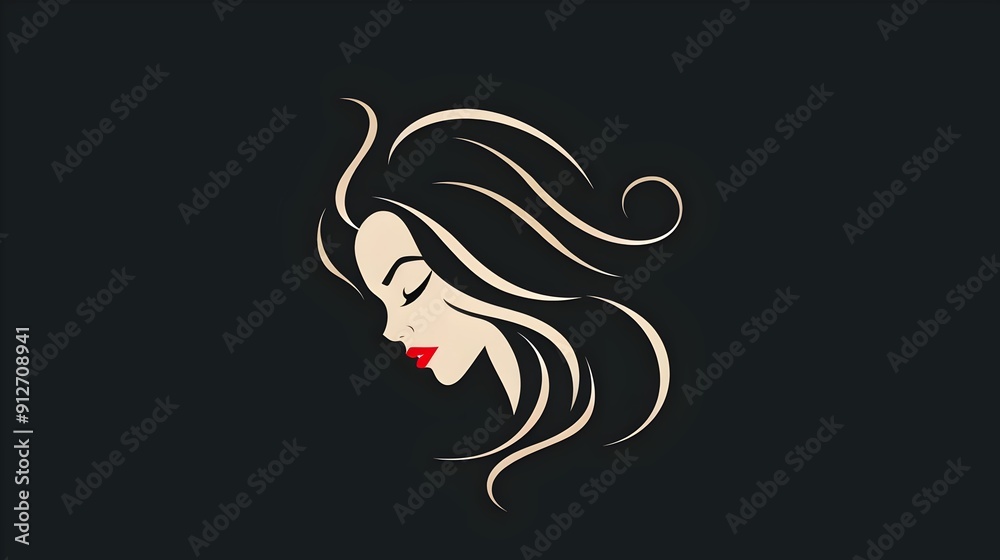 Logo for beauty studio, cosmetics producats,woman hair saloon, Beautiful woman face and hair beauty with Vector illustration. Beauty women hair style and beauty center icon logo desig Logo for beauty studio, cosmetics producats,woman hair saloon, Beautiful woman face and hair beauty with Vector illustration. Beauty women hair style and beauty center icon logo desig