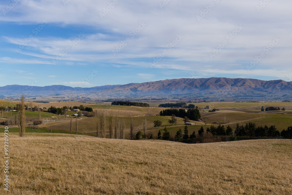 Meadow field view with the mountain in the background. Meadow field view with the mountain in the background.