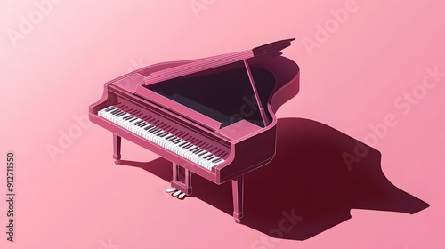 grand piano and music notes photo