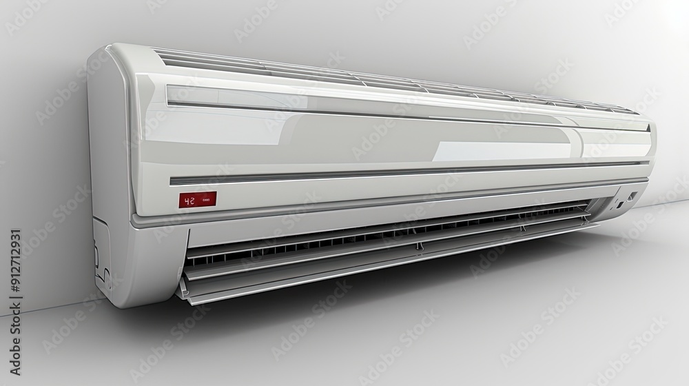 Air conditioner on white background. Air conditioner on white background.