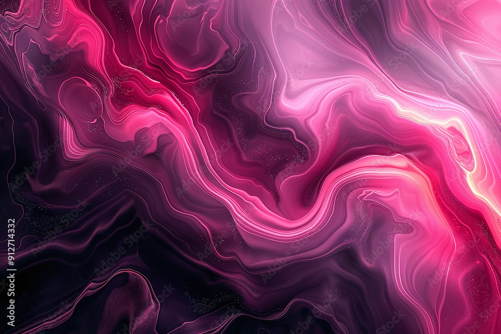 Abstract Pink and Purple Swirling Marble Texture
