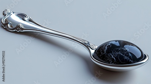 Coffee spoon on white background. photo