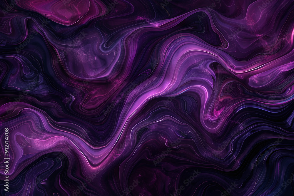Abstract Purple and Black Fluid Marble Texture Abstract Purple and Black Fluid Marble Texture