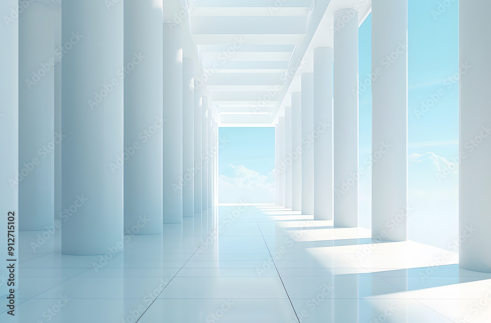 Obraz premium Light color is the future building space ground