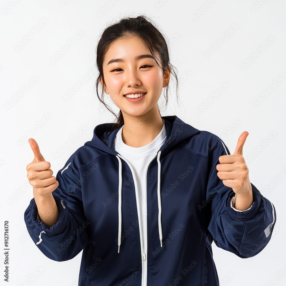 woman showing thumbs up woman showing thumbs up