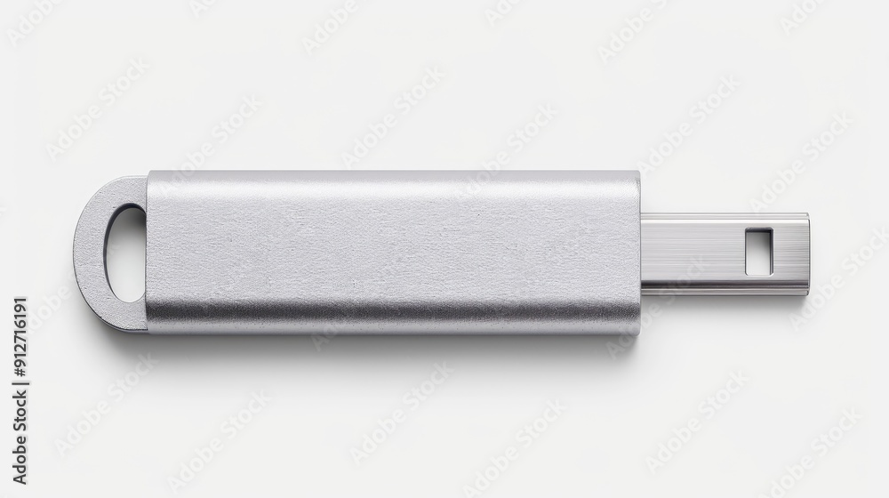 Flash drive on a plain background, sleek and modern