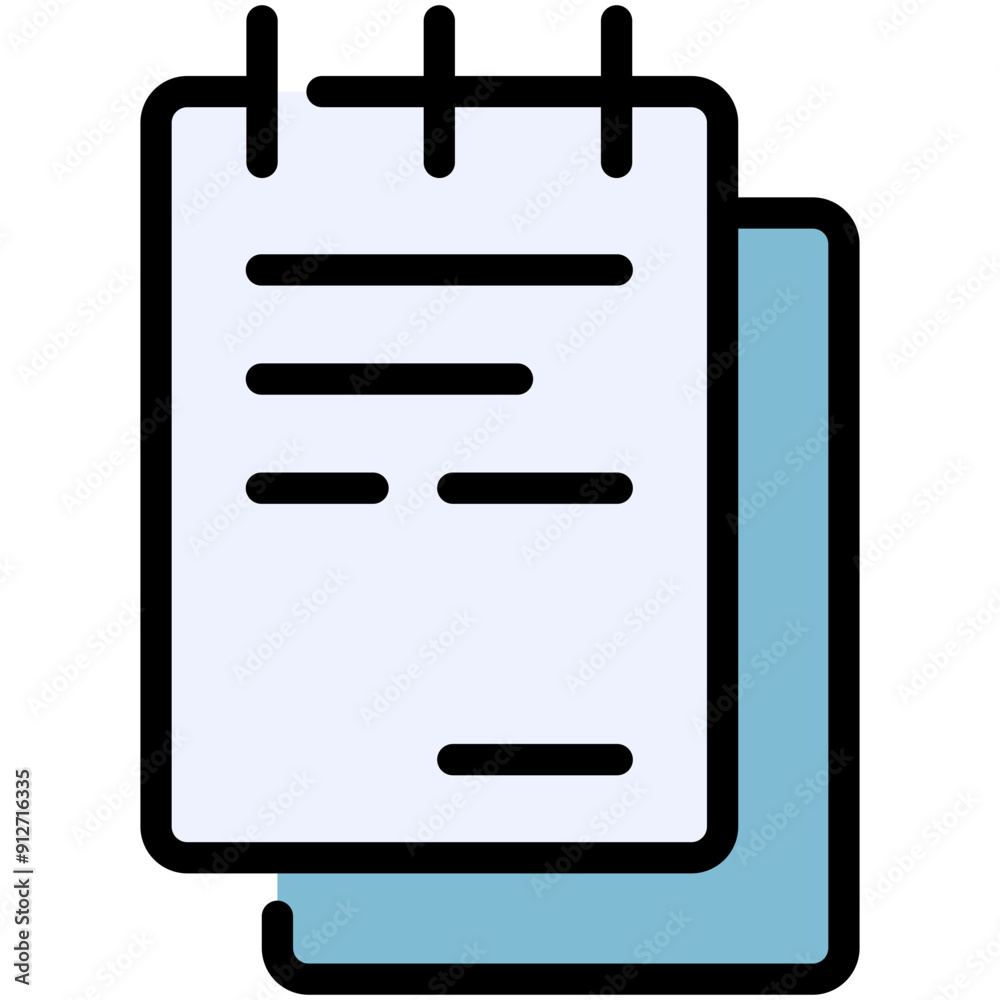 notepad filled line icon notepad filled line icon