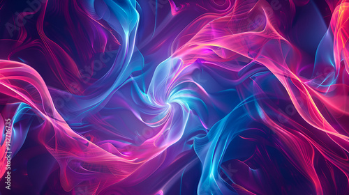 Abstract soft silk textile colourful background with fluid fabric folds flowing drapery waves Generated Ai