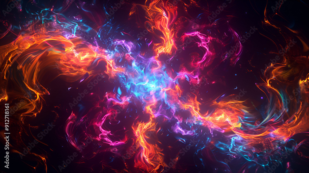 Abstract generative particle system on transparent background Generated Ai Abstract generative particle system on transparent background Generated Ai