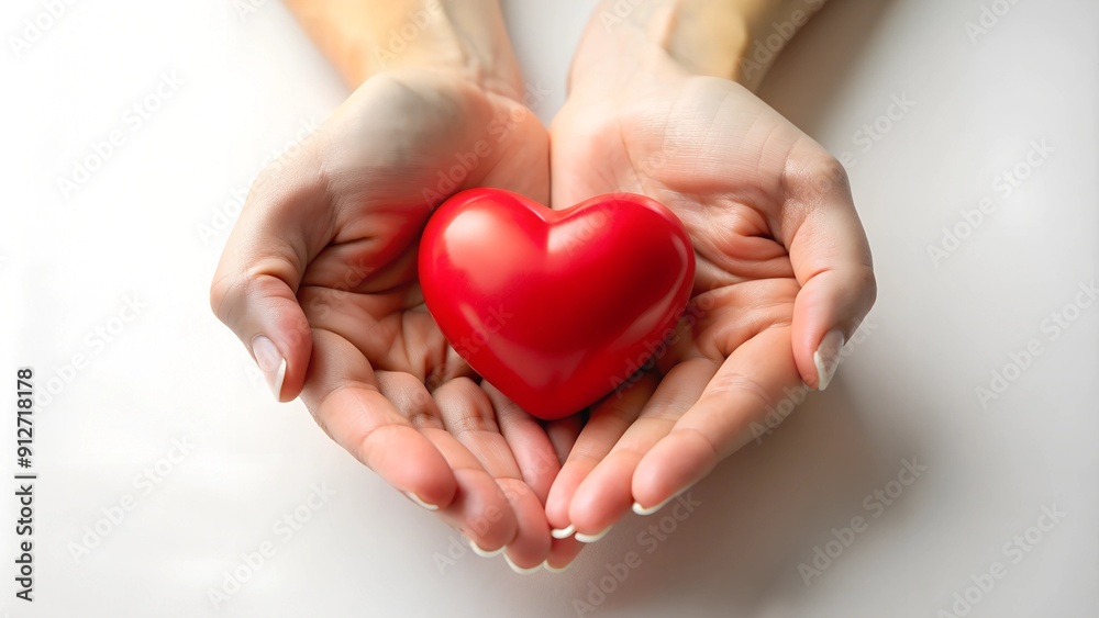 Obraz premium Hands holding heart world organ donation day 2024 transparent isolated background full hd 4k photo image picture png