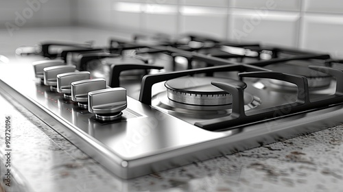 Stovetop scraper on white background. photo