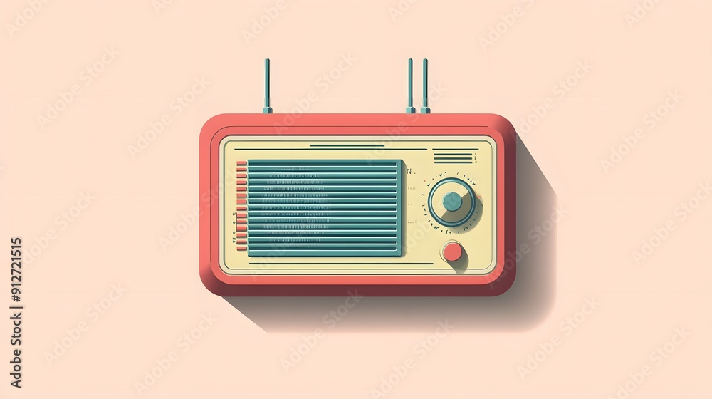 retro radio isolated on white retro radio isolated on white