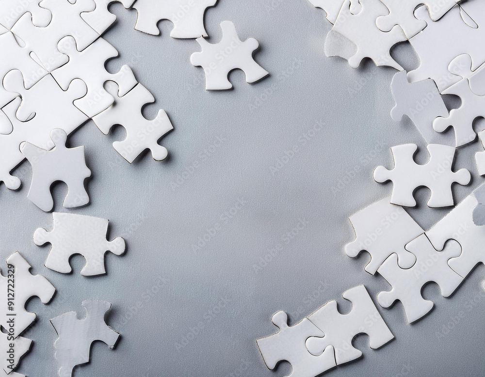 Obraz premium Cut off white puzzle pieces