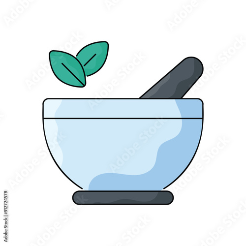 Herbal treatment vector icon